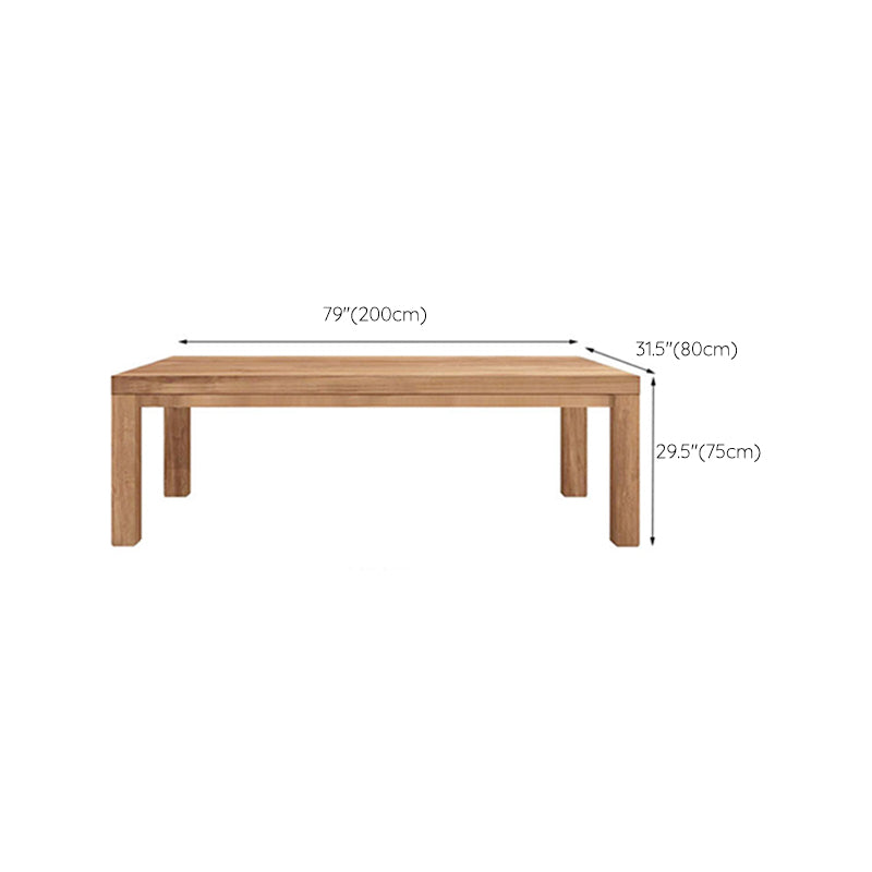 Rectangle 4 Legs Dining Table Medieval Modern Style Wood Table for Kitchen Clearhalo 'Dining Tables & Seating' 'Dining Tables' 'dining_table' 'furn' 'furn_dining_table' 'Furniture' 'Kitchen & Dining Furniture' 6303721