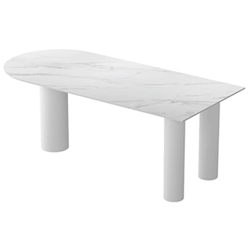 Modern Sintered Stone Dining Table 3-foot Kitchen Dinner Table White Without Chairs Clearhalo 'Dining Tables & Seating' 'Dining Tables' 'dining_table' 'furn' 'furn_dining_table' 'Furniture' 'Kitchen & Dining Furniture' 6303724
