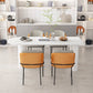 Modern Sintered Stone Dining Table 3-foot Kitchen Dinner Table White 51.2"L x 23.6"W x 29.5"H Without Chairs Clearhalo 'Dining Tables & Seating' 'Dining Tables' 'dining_table' 'furn' 'furn_dining_table' 'Furniture' 'Kitchen & Dining Furniture' 6303727