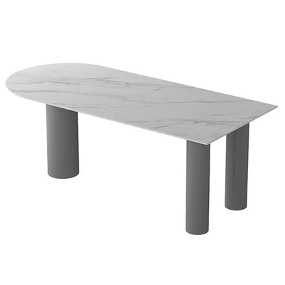 Modern Sintered Stone Dining Table 3-foot Kitchen Dinner Table Gray Without Chairs Clearhalo 'Dining Tables & Seating' 'Dining Tables' 'dining_table' 'furn' 'furn_dining_table' 'Furniture' 'Kitchen & Dining Furniture' 6303728