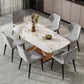 Modern Golden Base Dining Table Stone Table for Kitchen Dining Room