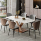 Modern Golden Base Dining Table Stone Table for Kitchen Dining Room