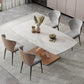 Modern Golden Base Dining Table Stone Table for Kitchen Dining Room