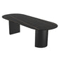 Modern Sintered Stone Dining Table Double Pedestal Table for Home Use Black Without Chairs Clearhalo 'Dining Tables & Seating' 'Dining Tables' 'dining_table' 'furn' 'furn_dining_table' 'Furniture' 'Kitchen & Dining Furniture' 6303811