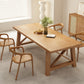 Glam Style Wood Dining Table Rectangle Table with Wood Legs for Kitchen 78.7"L x 31.5"W x 29.5"H Without Chairs Clearhalo 'Dining Tables & Seating' 'Dining Tables' 'dining_table' 'furn' 'furn_dining_table' 'Furniture' 'Kitchen & Dining Furniture' 6303821