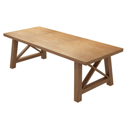 Glam Style Wood Dining Table Rectangle Table with Wood Legs for Kitchen Without Chairs Clearhalo 'Dining Tables & Seating' 'Dining Tables' 'dining_table' 'furn' 'furn_dining_table' 'Furniture' 'Kitchen & Dining Furniture' 6303823