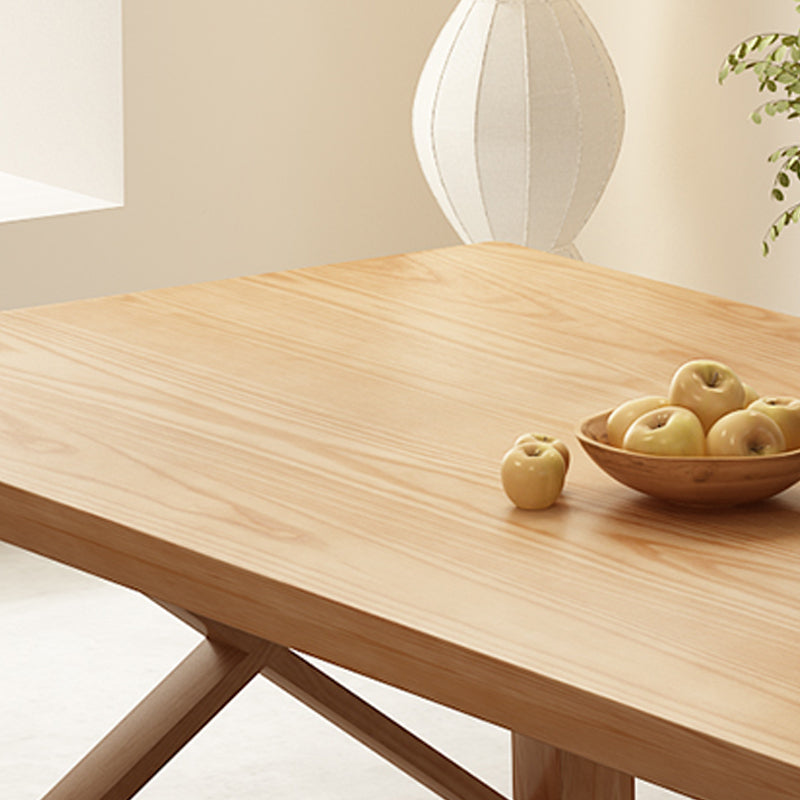 Glam Style Wood Dining Table Rectangle Table with Wood Legs for Kitchen Clearhalo 'Dining Tables & Seating' 'Dining Tables' 'dining_table' 'furn' 'furn_dining_table' 'Furniture' 'Kitchen & Dining Furniture' 6303824