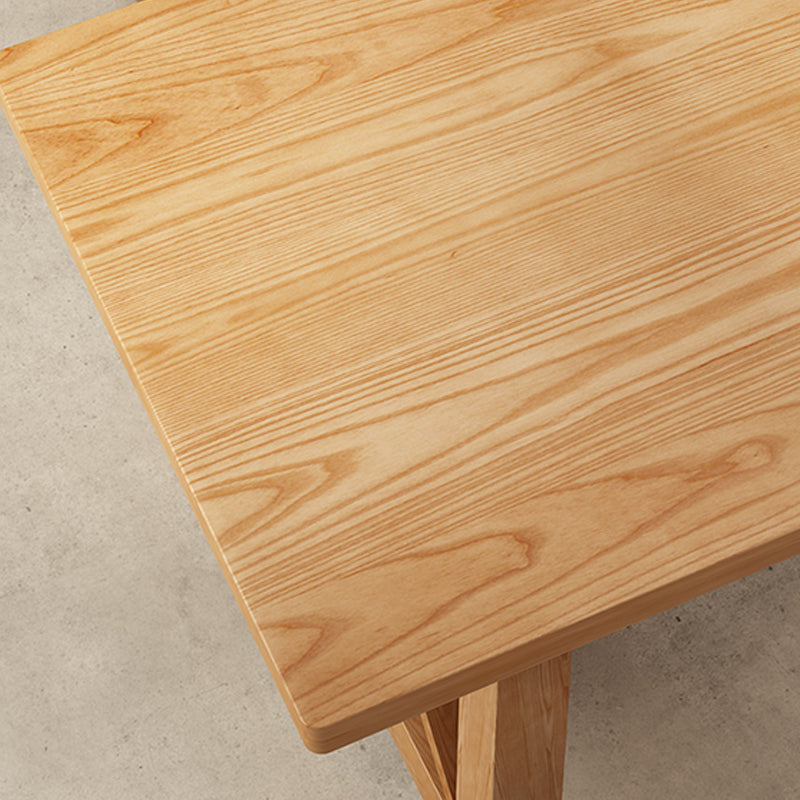 Glam Style Wood Dining Table Rectangle Table with Wood Legs for Kitchen Clearhalo 'Dining Tables & Seating' 'Dining Tables' 'dining_table' 'furn' 'furn_dining_table' 'Furniture' 'Kitchen & Dining Furniture' 6303825