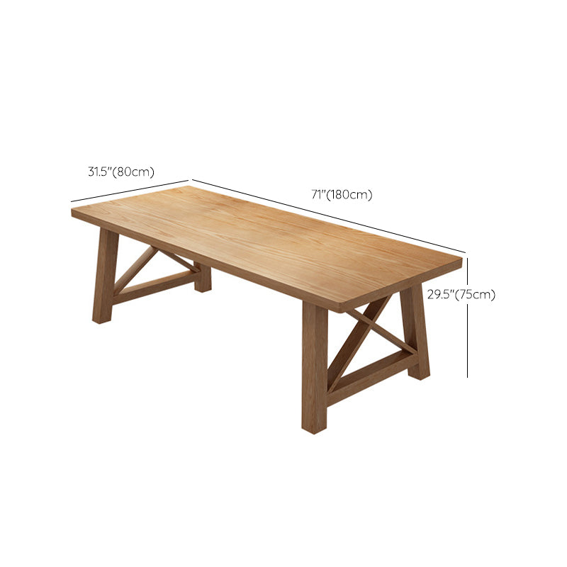 Glam Style Wood Dining Table Rectangle Table with Wood Legs for Kitchen Clearhalo 'Dining Tables & Seating' 'Dining Tables' 'dining_table' 'furn' 'furn_dining_table' 'Furniture' 'Kitchen & Dining Furniture' 6303831