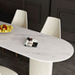 Modern Sintered Stone Dining Table Double Pedestal Table for Dining Room Clearhalo 'Dining Tables & Seating' 'Dining Tables' 'dining_table' 'furn' 'furn_dining_table' 'Furniture' 'Kitchen & Dining Furniture' 6303856