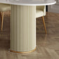 Modern Sintered Stone Dining Table Double Pedestal Table for Dining Room Clearhalo 'Dining Tables & Seating' 'Dining Tables' 'dining_table' 'furn' 'furn_dining_table' 'Furniture' 'Kitchen & Dining Furniture' 6303857
