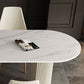 Modern Sintered Stone Dining Table Double Pedestal Table for Dining Room Clearhalo 'Dining Tables & Seating' 'Dining Tables' 'dining_table' 'furn' 'furn_dining_table' 'Furniture' 'Kitchen & Dining Furniture' 6303858