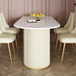 Modern Sintered Stone Dining Table Double Pedestal Table for Dining Room Clearhalo 'Dining Tables & Seating' 'Dining Tables' 'dining_table' 'furn' 'furn_dining_table' 'Furniture' 'Kitchen & Dining Furniture' 6303859