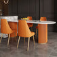 Modern Sintered Stone Dining Table Double Pedestal Table for Dining Room Clearhalo 'Dining Tables & Seating' 'Dining Tables' 'dining_table' 'furn' 'furn_dining_table' 'Furniture' 'Kitchen & Dining Furniture' 6303861