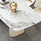 Modern Sintered Stone Table Dining Rectangle Table with Metal Legs for Kitchen Clearhalo 'Dining Tables & Seating' 'Dining Tables' 'dining_table' 'furn' 'furn_dining_table' 'Furniture' 'Kitchen & Dining Furniture' 6303900