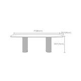 Modern Sintered Stone Table Dining Rectangle Table with Metal Legs for Kitchen Clearhalo 'Dining Tables & Seating' 'Dining Tables' 'dining_table' 'furn' 'furn_dining_table' 'Furniture' 'Kitchen & Dining Furniture' 6303909