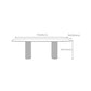 Modern Sintered Stone Table Dining Rectangle Table with Metal Legs for Kitchen Clearhalo 'Dining Tables & Seating' 'Dining Tables' 'dining_table' 'furn' 'furn_dining_table' 'Furniture' 'Kitchen & Dining Furniture' 6303910