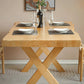 Contemporary Solid Wood Dining Table Double Pedestal Dining Table