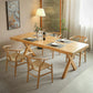 Contemporary Solid Wood Dining Table Double Pedestal Dining Table