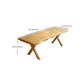 Contemporary Solid Wood Dining Table Double Pedestal Dining Table