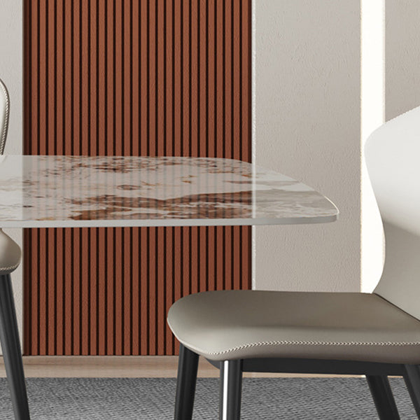 Industrial Style Sintered Stone Table Dining Rectangle Table with Metal Legs for Kitchen Clearhalo 'Dining Tables & Seating' 'Dining Tables' 'dining_table' 'furn' 'furn_dining_table' 'Furniture' 'Kitchen & Dining Furniture' 6303963