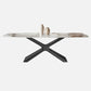 Industrial Style Sintered Stone Table Dining Rectangle Table with Metal Legs for Kitchen Clearhalo 'Dining Tables & Seating' 'Dining Tables' 'dining_table' 'furn' 'furn_dining_table' 'Furniture' 'Kitchen & Dining Furniture' 6303964