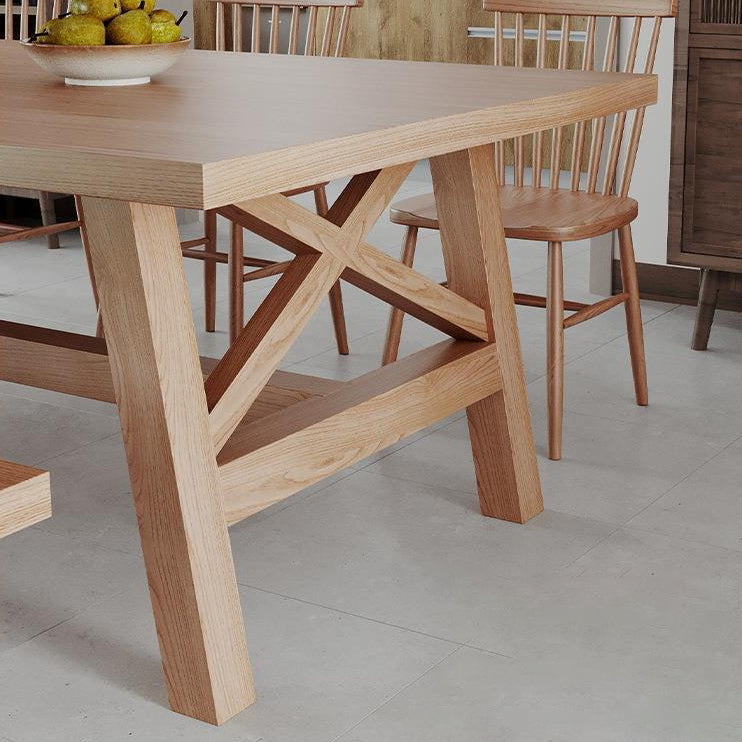 Modern Solid Wood Dining Table Trestle Base Dining Table for Dining Room Clearhalo 'Dining Tables & Seating' 'Dining Tables' 'dining_table' 'furn' 'furn_dining_table' 'Furniture' 'Kitchen & Dining Furniture' 6304031