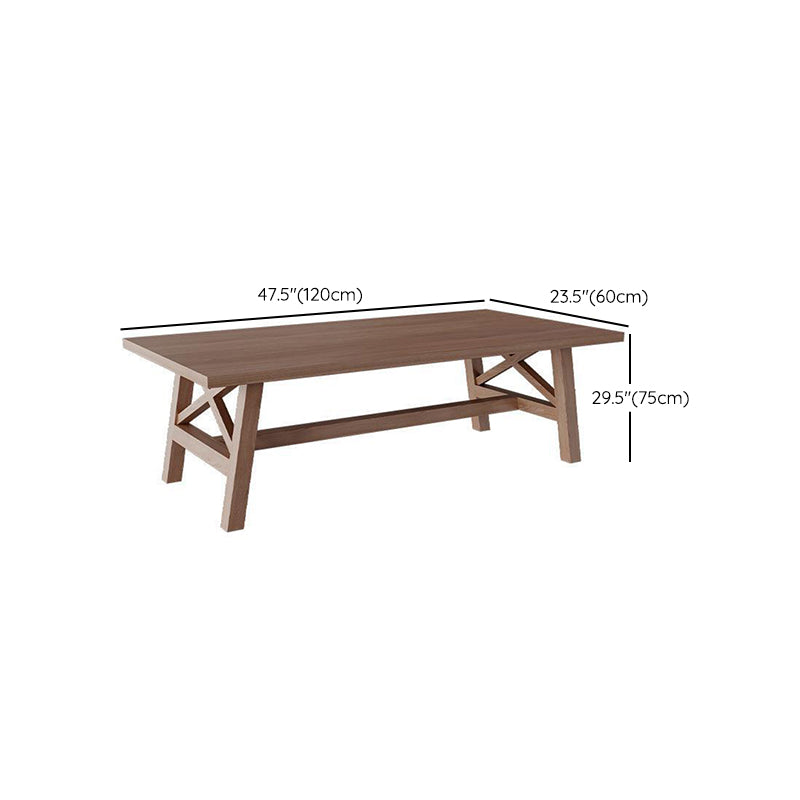 Modern Solid Wood Dining Table Trestle Base Dining Table for Dining Room Clearhalo 'Dining Tables & Seating' 'Dining Tables' 'dining_table' 'furn' 'furn_dining_table' 'Furniture' 'Kitchen & Dining Furniture' 6304037