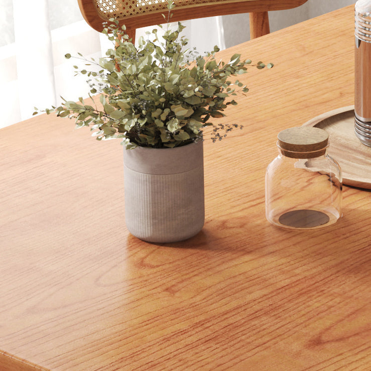 Modern Solid Wood Dining Table Double Pedestal Dining Table for Home Use