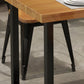 Rectangle Black Base Dining Table Modern Pine Wood Table for Home