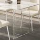 Modern Sintered Stone Dining Table Acrylic Dining Table with Double Pedestal Base Clearhalo 'Dining Tables & Seating' 'Dining Tables' 'dining_table' 'furn' 'furn_dining_table' 'Furniture' 'Kitchen & Dining Furniture' 6304107