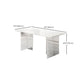 Modern Sintered Stone Dining Table Acrylic Dining Table with Double Pedestal Base Clearhalo 'Dining Tables & Seating' 'Dining Tables' 'dining_table' 'furn' 'furn_dining_table' 'Furniture' 'Kitchen & Dining Furniture' 6304113