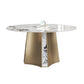 Modern Dining Sintered Stone Table Dining Round Table with Metal Legs for Home Use 53.1"L x 53.1"W x 29.5"H Without Chairs Clearhalo 'Dining Tables & Seating' 'Dining Tables' 'dining_table' 'furn' 'furn_dining_table' 'Furniture' 'Kitchen & Dining Furniture' 6304120