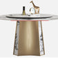 Modern Dining Sintered Stone Table Dining Round Table with Metal Legs for Home Use Clearhalo 'Dining Tables & Seating' 'Dining Tables' 'dining_table' 'furn' 'furn_dining_table' 'Furniture' 'Kitchen & Dining Furniture' 6304122