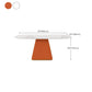 Mesa de comedor rectangular de piedra sinterizada moderna para uso doméstico
