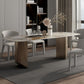Modern Dining Sintered Stone Table Dining Rectangle Table with Metal Legs for Home Use Gold 63"L x 35.4"W x 29.5"H Without Chairs Clearhalo 'Dining Tables & Seating' 'Dining Tables' 'dining_table' 'furn' 'furn_dining_table' 'Furniture' 'Kitchen & Dining Furniture' 6304147