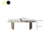 Modern Dining Sintered Stone Table Dining Rectangle Table with Metal Legs for Home Use Clearhalo 'Dining Tables & Seating' 'Dining Tables' 'dining_table' 'furn' 'furn_dining_table' 'Furniture' 'Kitchen & Dining Furniture' 6304157