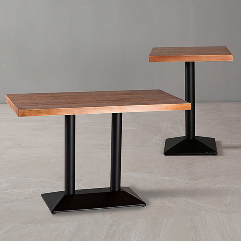 Table à manger de base noire table en bois industriel pour la cuisine de salle à manger