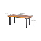 Tavolo da pranzo industriale con base rettangolare a 4 gambe in legno di pino per cucina