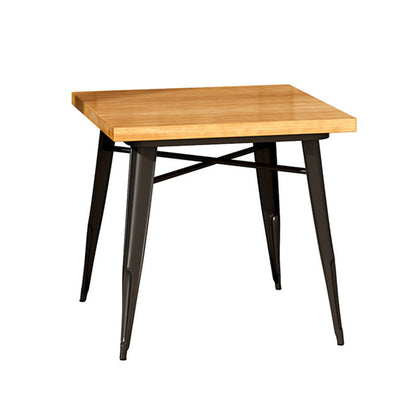 Rectangle Black Base Dining Table Industrial Wood Table for Bar Without Chairs Clearhalo 'Dining Tables & Seating' 'Dining Tables' 'dining_table' 'furn' 'furn_dining_table' 'Furniture' 'Kitchen & Dining Furniture' 6304207