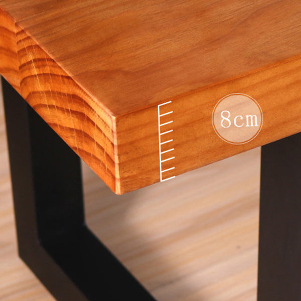 Rectangle Double Base Dining Table Industrial Wood Table for Dining Room Clearhalo 'Dining Tables & Seating' 'Dining Tables' 'dining_table' 'furn' 'furn_dining_table' 'Furniture' 'Kitchen & Dining Furniture' 6304232