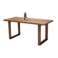 Rectangle Double Base Dining Table Industrial Wood Table for Kitchen Clearhalo 'Dining Tables & Seating' 'Dining Tables' 'dining_table' 'furn' 'furn_dining_table' 'Furniture' 'Kitchen & Dining Furniture' 6304262