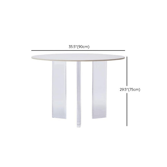 Modern Stone Table Round 3 Legs Base Dining Table for Kitchen