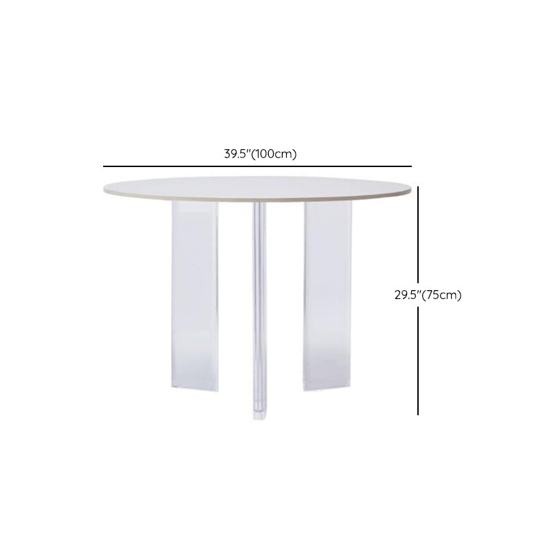 Table en pierre moderne, Table de salle à manger ronde à 3 pieds pour cuisine