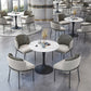 Round Black Base Dining Table Modern Stone Table for Milk Tea Shop Clearhalo 'Dining Tables & Seating' 'Dining Tables' 'dining_table' 'furn' 'furn_dining_table' 'Furniture' 'Kitchen & Dining Furniture' 6304324