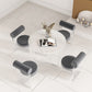 Round Transparent Base Dining Table Modern Stone Table for Kitchen