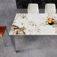 Modern Style Dining Table Sintered Stone Dining Rectangle Table with Metal Legs for Home Clearhalo 'Dining Tables & Seating' 'Dining Tables' 'dining_table' 'furn' 'furn_dining_table' 'Furniture' 'Kitchen & Dining Furniture' 6304372