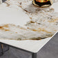 Modern Style Dining Table Sintered Stone Dining Rectangle Table with Metal Legs for Home Clearhalo 'Dining Tables & Seating' 'Dining Tables' 'dining_table' 'furn' 'furn_dining_table' 'Furniture' 'Kitchen & Dining Furniture' 6304373