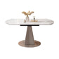 Modern Dining Sintered Stone Table Dining Round Table for Home White 53.1"L x 53.1"W x 29.5"H Without Chairs Clearhalo 'Dining Tables & Seating' 'Dining Tables' 'dining_table' 'furn' 'furn_dining_table' 'Furniture' 'Kitchen & Dining Furniture' 6304441