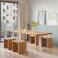 Rectangle Double Base Dining Table Modern Pine Wood Table for Living Room 63"L x 27.6"W x 29.5"H Without Chairs Clearhalo 'Dining Tables & Seating' 'Dining Tables' 'dining_table' 'furn' 'furn_dining_table' 'Furniture' 'Kitchen & Dining Furniture' 6304465